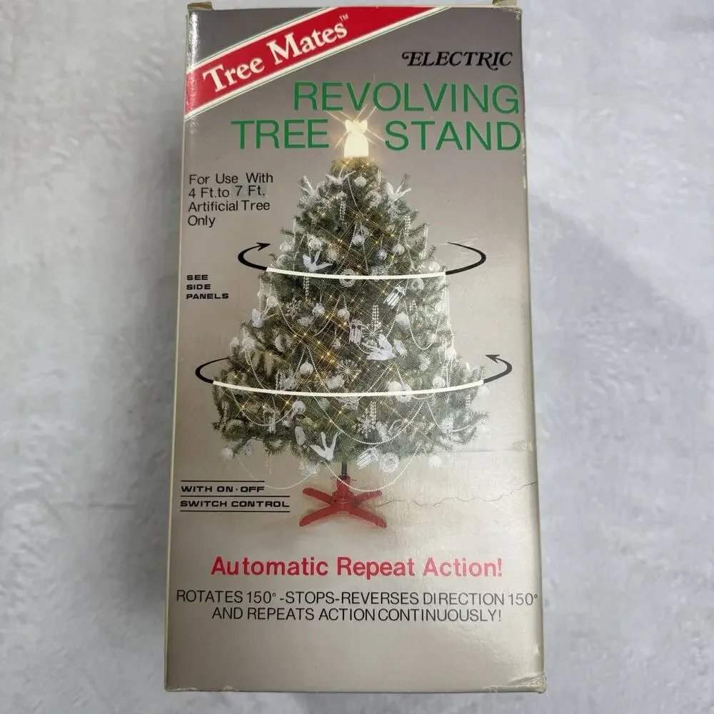Vintage NEW OLD STOCK Revolving Artificial Christmas Tree Stand TREE MATES